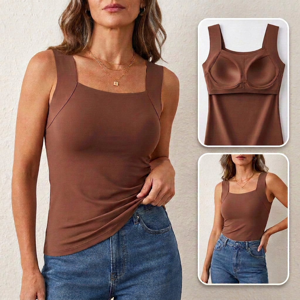 Maggie's Tanks built-in bra tank top